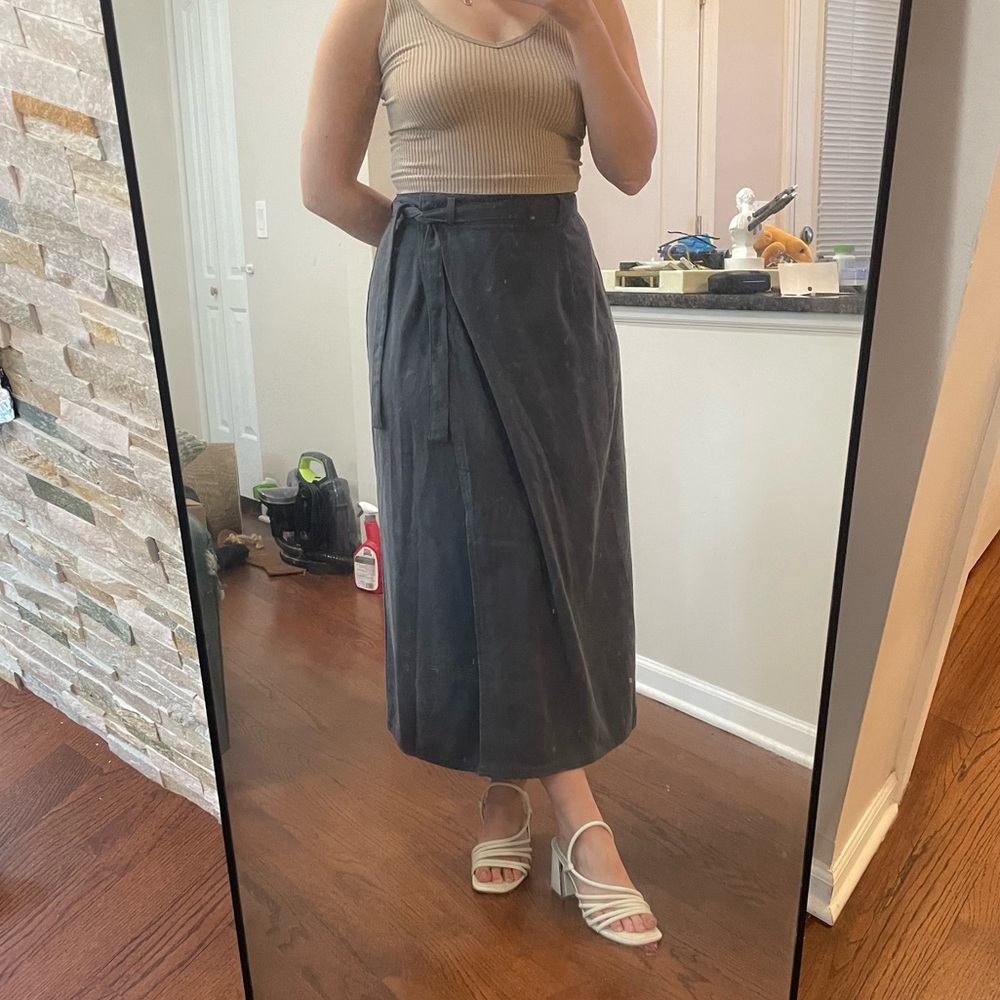 David Dart Gray Collection Wrap Skirt
